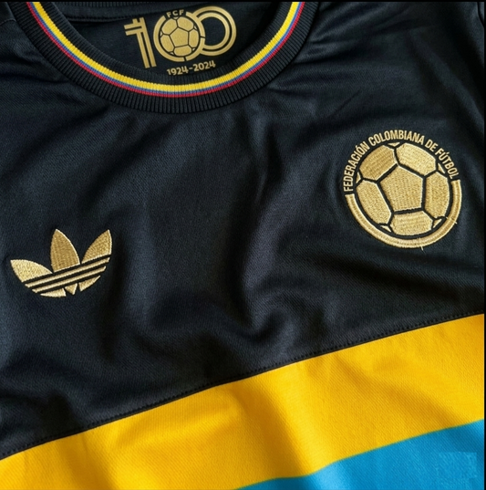 Camiseta Colombia 100 Años Negra Hombre