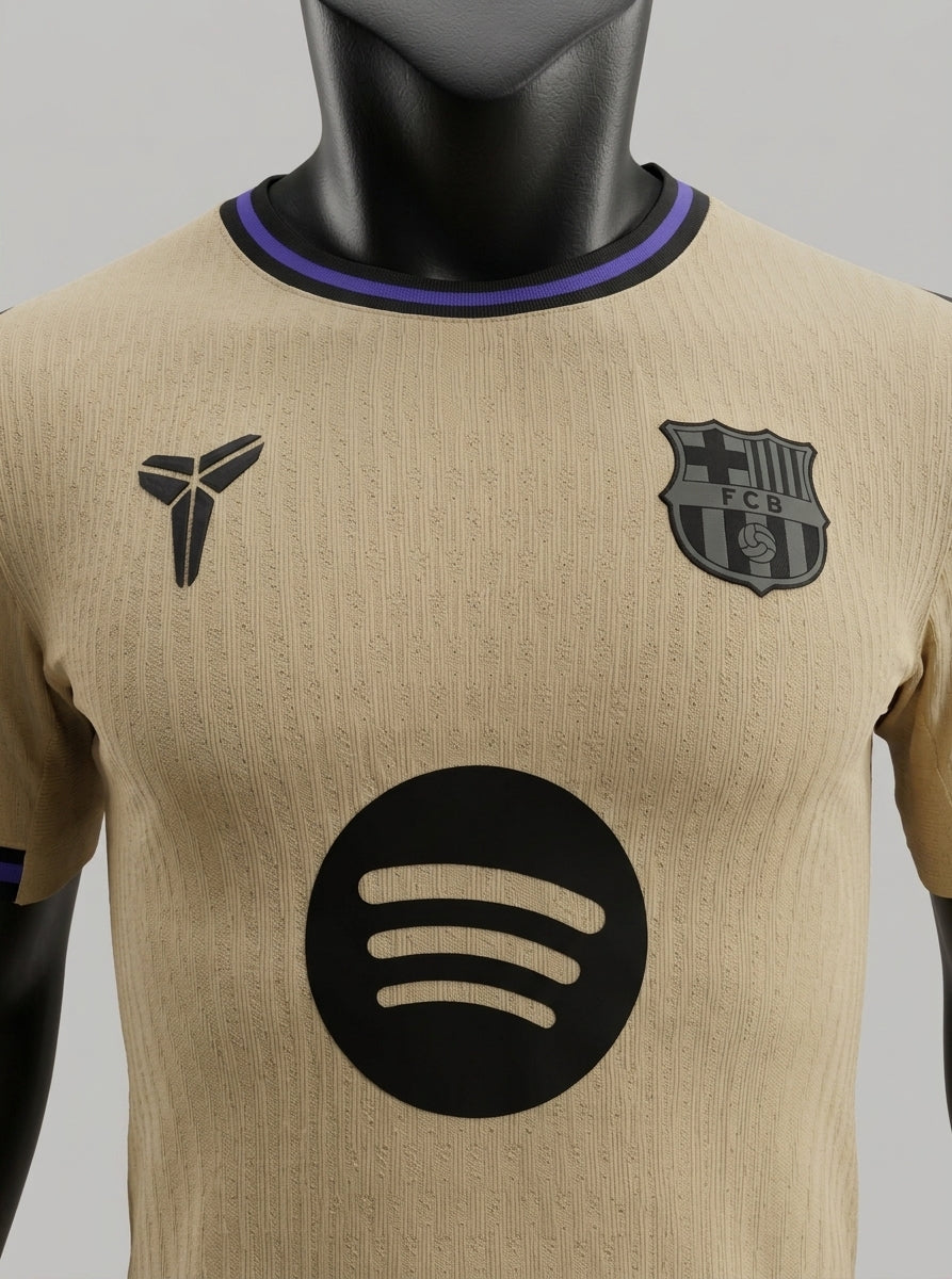 CAMISETA BARCELONA BEIGE VISITANTE 2025