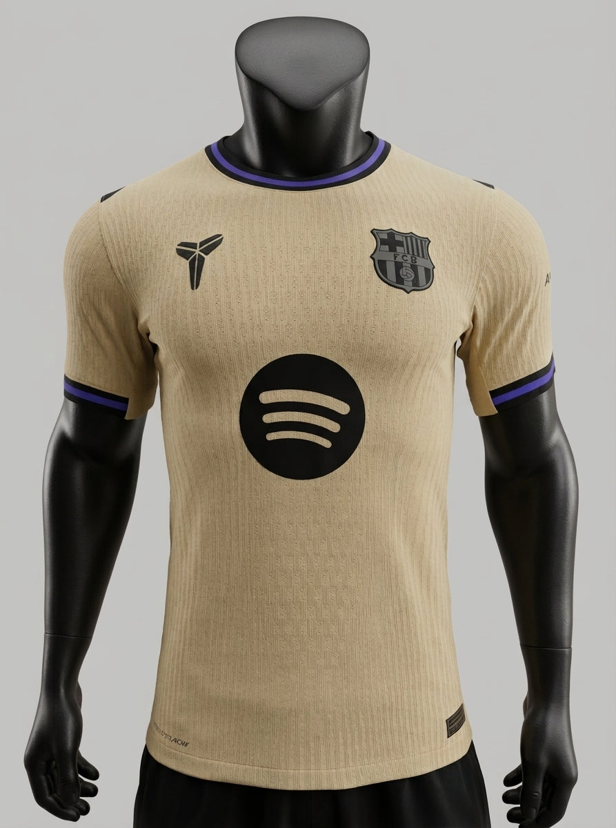CAMISETA BARCELONA BEIGE VISITANTE 2025